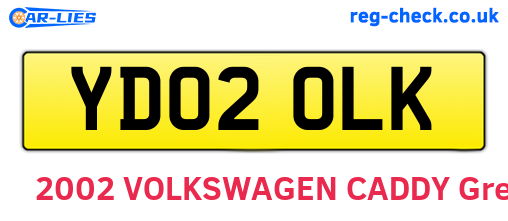 YD02OLK are the vehicle registration plates.