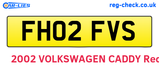 FH02FVS are the vehicle registration plates.