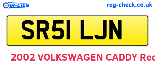 SR51LJN are the vehicle registration plates.