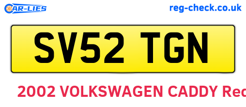 SV52TGN are the vehicle registration plates.
