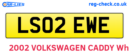 LS02EWE are the vehicle registration plates.