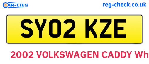 SY02KZE are the vehicle registration plates.
