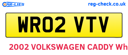 WR02VTV are the vehicle registration plates.