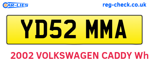 YD52MMA are the vehicle registration plates.
