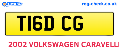 T16DCG are the vehicle registration plates.