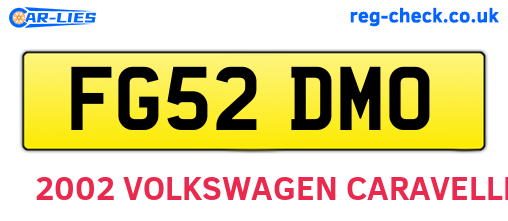 FG52DMO are the vehicle registration plates.