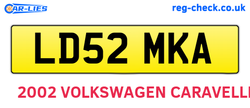 LD52MKA are the vehicle registration plates.