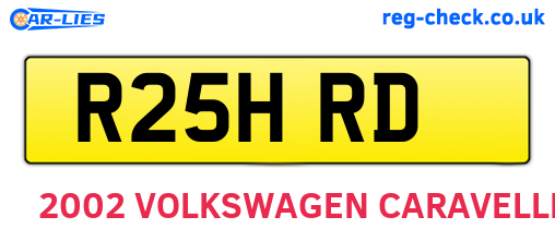 R25HRD are the vehicle registration plates.