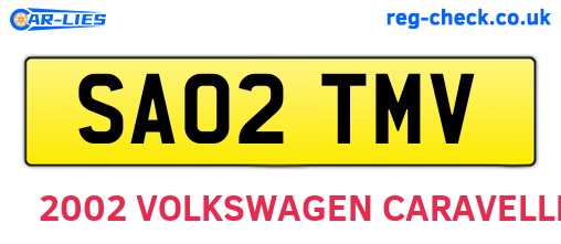 SA02TMV are the vehicle registration plates.