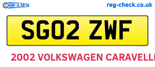 SG02ZWF are the vehicle registration plates.