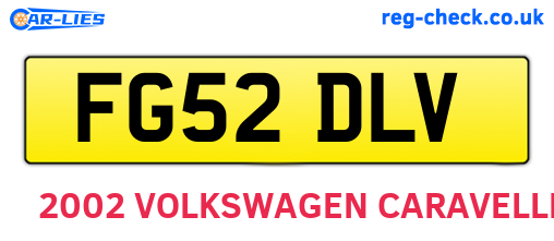 FG52DLV are the vehicle registration plates.