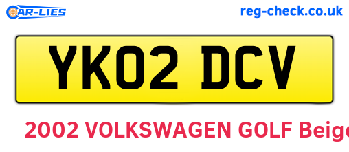 YK02DCV are the vehicle registration plates.