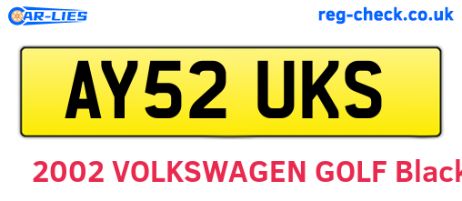 AY52UKS are the vehicle registration plates.