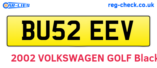 BU52EEV are the vehicle registration plates.