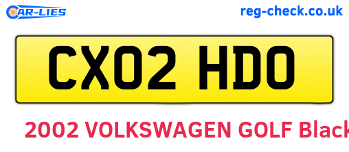 CX02HDO are the vehicle registration plates.