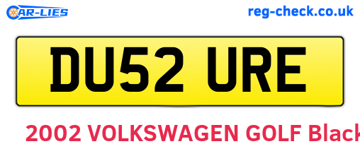 DU52URE are the vehicle registration plates.
