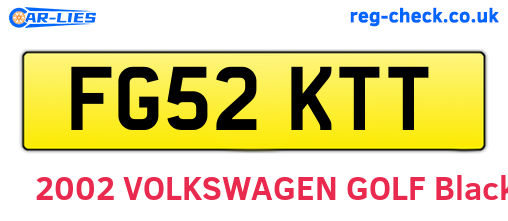 FG52KTT are the vehicle registration plates.