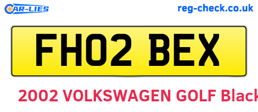 FH02BEX are the vehicle registration plates.