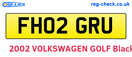 FH02GRU are the vehicle registration plates.