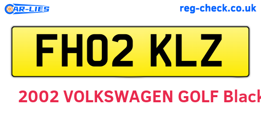 FH02KLZ are the vehicle registration plates.