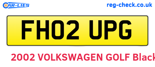 FH02UPG are the vehicle registration plates.