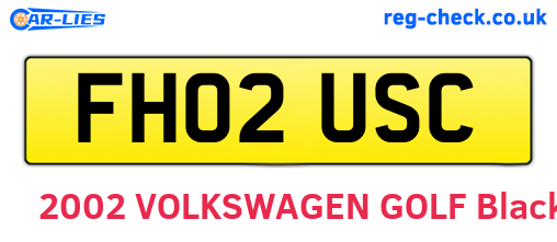 FH02USC are the vehicle registration plates.