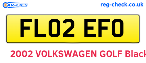 FL02EFO are the vehicle registration plates.