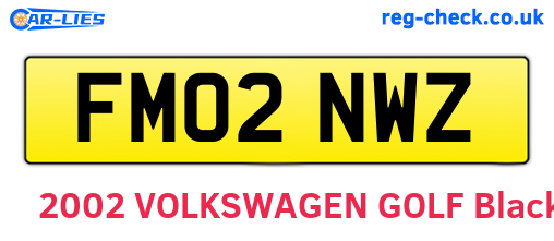 FM02NWZ are the vehicle registration plates.