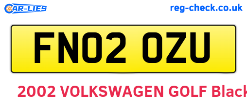 FN02OZU are the vehicle registration plates.