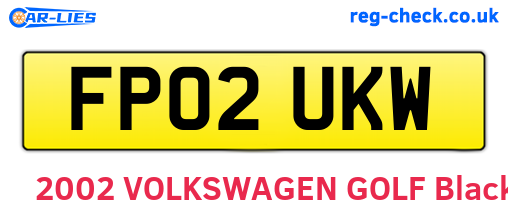 FP02UKW are the vehicle registration plates.