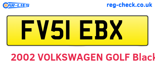 FV51EBX are the vehicle registration plates.