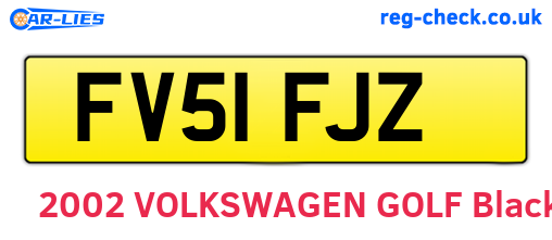 FV51FJZ are the vehicle registration plates.
