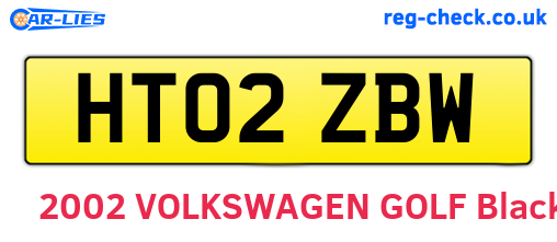 HT02ZBW are the vehicle registration plates.
