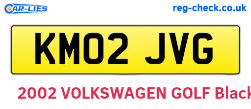 KM02JVG are the vehicle registration plates.