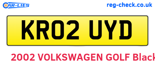 KR02UYD are the vehicle registration plates.
