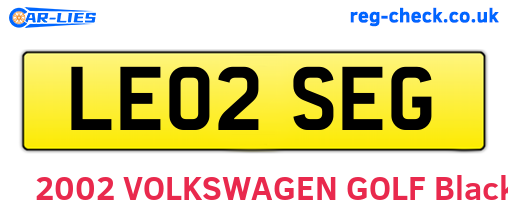 LE02SEG are the vehicle registration plates.