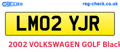 LM02YJR are the vehicle registration plates.