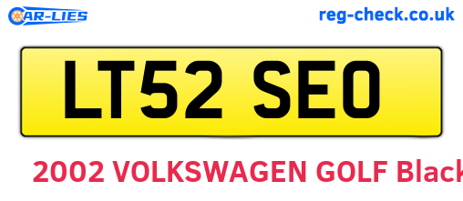 LT52SEO are the vehicle registration plates.