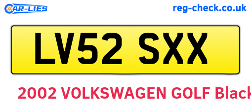LV52SXX are the vehicle registration plates.