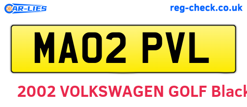 MA02PVL are the vehicle registration plates.