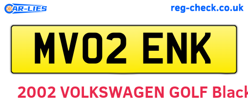 MV02ENK are the vehicle registration plates.