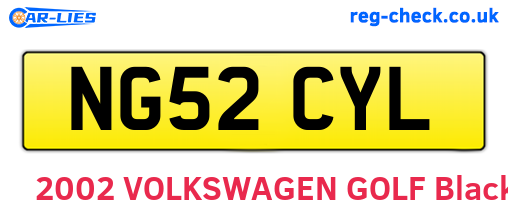 NG52CYL are the vehicle registration plates.