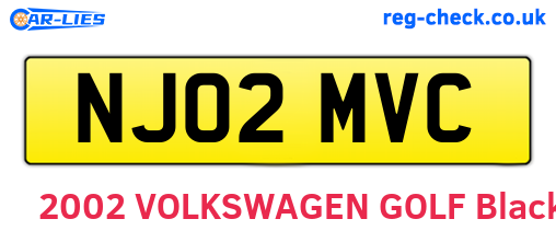 NJ02MVC are the vehicle registration plates.