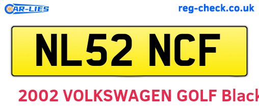 NL52NCF are the vehicle registration plates.