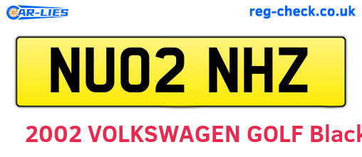 NU02NHZ are the vehicle registration plates.