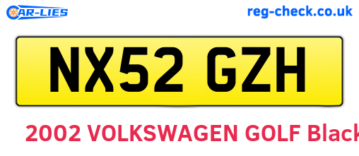 NX52GZH are the vehicle registration plates.