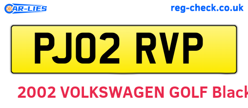 PJ02RVP are the vehicle registration plates.