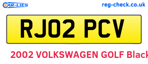 RJ02PCV are the vehicle registration plates.