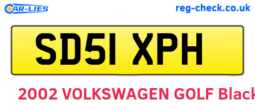 SD51XPH are the vehicle registration plates.