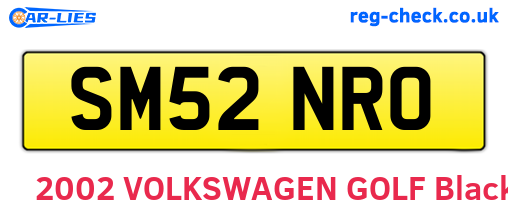 SM52NRO are the vehicle registration plates.